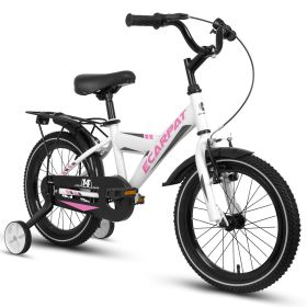 A14115 Kids Bike 14 inch for Boys & Girls with Training Wheels, Freestyle Kids' Bicycle with fender and carrier.