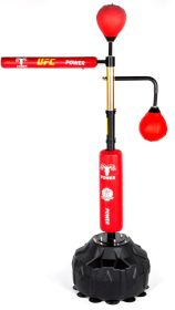 Happybuy Boxing Speed Trainer, Punching Bag Bar, Training Boxing Ball with Reflex Bar & Gloves, Solid Speed Punching Ba