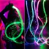 7 Colors In One Rechargeable Fiber Optic Dance Whip; Pixel Flow Whip; Rave Toy Light Up Whip For Party EDM Music Festival Show