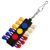 Plastic Golf Tee Stand Organizer With 12 Plastic Golf Tee Stands; 3 Ball Markers; Keychain