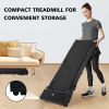 Walking Pad Treadmill Under Desk with Remote Control Portable Treadmill for Home Office Walking Jogging Machine 240 lb Capacity Black