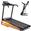 Foldable Treadmill with Incline, Electric Treadmill with Bluetooth Speaker, 3.5HP Powerful Motor, 330LBS Weight Capacity, Fitshow APP Support