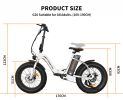 AOSTIRMOTOR G20 Folding Electric Bike Ebike Bicycle 500W Motor 20" Fat Tire With 36V/13Ah Li-Battery New Model