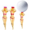 6pcs Professional Plastic Women Shaped Golf Tee To Reduce Lateral Spin And Friction