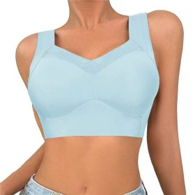 Posture Correcting Bra for Seniors, Anti Sagging Bras (Color: Blue)