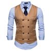 Men's Suit Vest Slim Fit Double Breasted Dress Vest