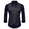 Men's Suit Vest Slim Fit Double Breasted Dress Vest