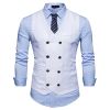 Men's Suit Vest Slim Fit Double Breasted Dress Vest