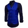 Men's Suit Vest Slim Fit Double Breasted Dress Vest