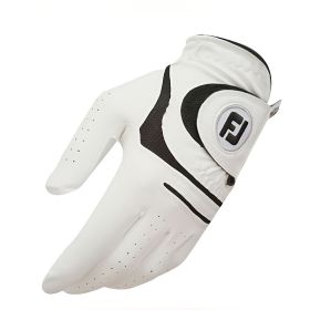 Men's White Golf Gloves; PU Wear-resistant Breathable Gloves For Left & Right Hands; Sports Clothing & Equipment (Items: Left Hand Size 24)