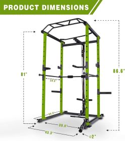 Home Gym sets Multi-functional Power Cage,Home Adjustable Pullup Squat Rack 1000Lbs Capacity Comprehensive Fitness Barbell Rack (colour: As shown)