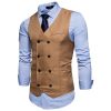 Men's Suit Vest Slim Fit Double Breasted Dress Vest